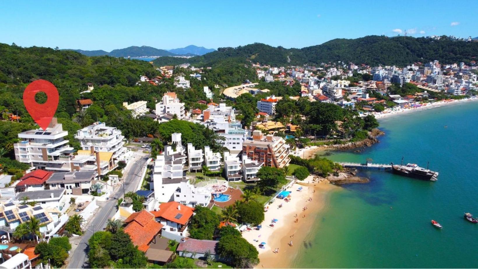 1083 - Apartamento Com Vista Para O Mar Em Bombinhas Esterno foto